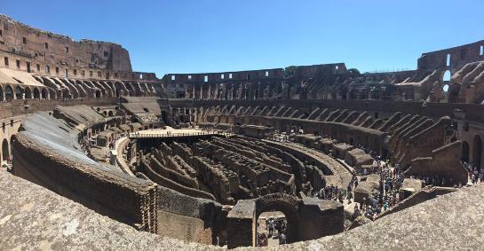 Inside the Colosseum, Rome.